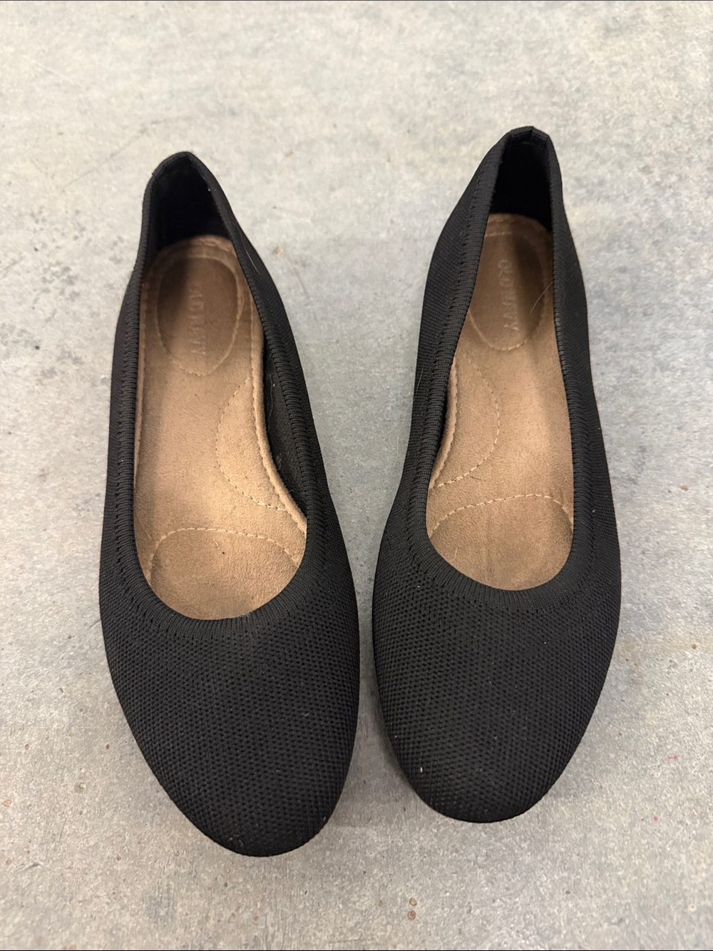 Old Navy Black Knit Ballet Flats - Everyday Slip-Ons
